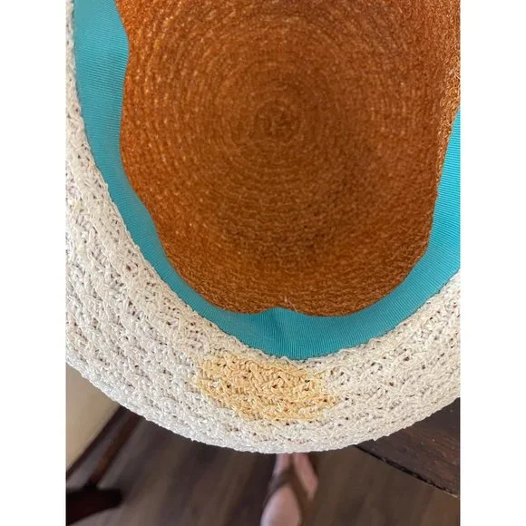 Vintage Yves Saint Laurent Straw Summer Ladies Hat Vintage 1970 main image 3